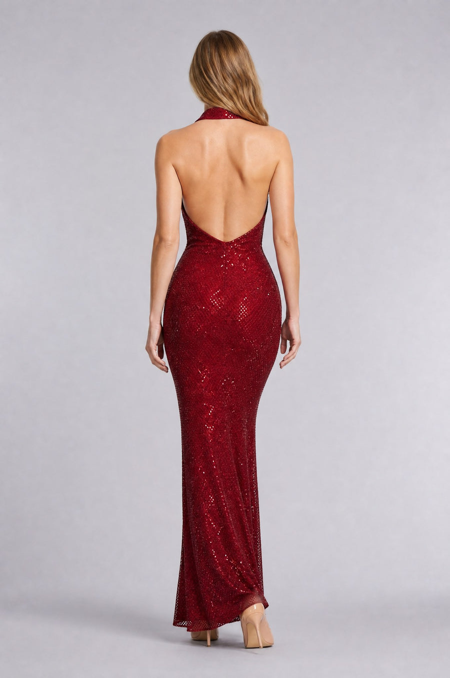 NOTTE · maxi · burgund — tył