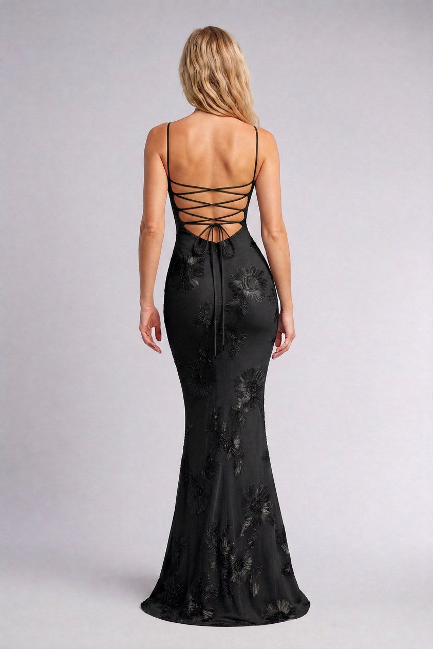 MERLETTO LUNGO · maxi · czerń — tył
