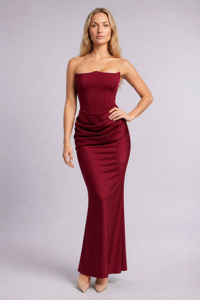 PERLA · maxi · burgund — przód
