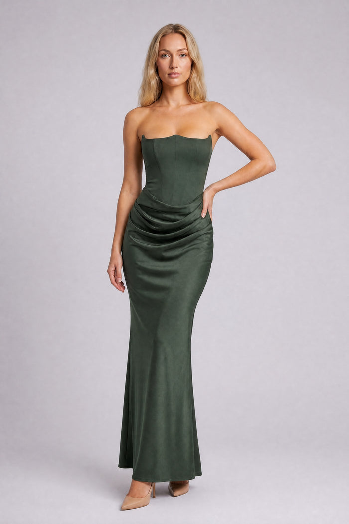 PERLA · maxi · butelkowa zieleń — przód