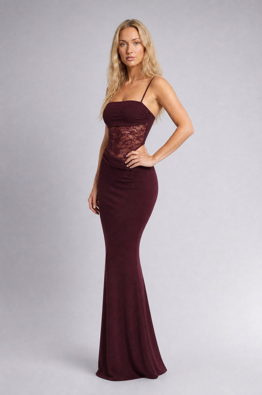 OMBRA · maxi · burgund — trzy czwarte